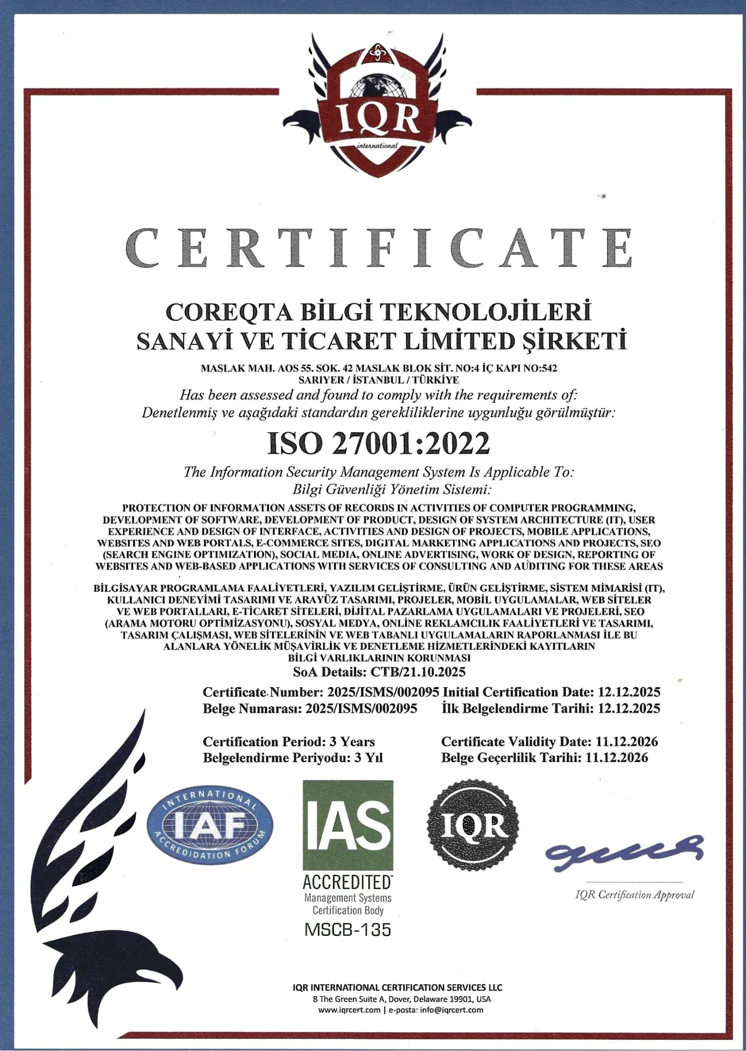 ISO Sertifika